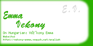 emma vekony business card